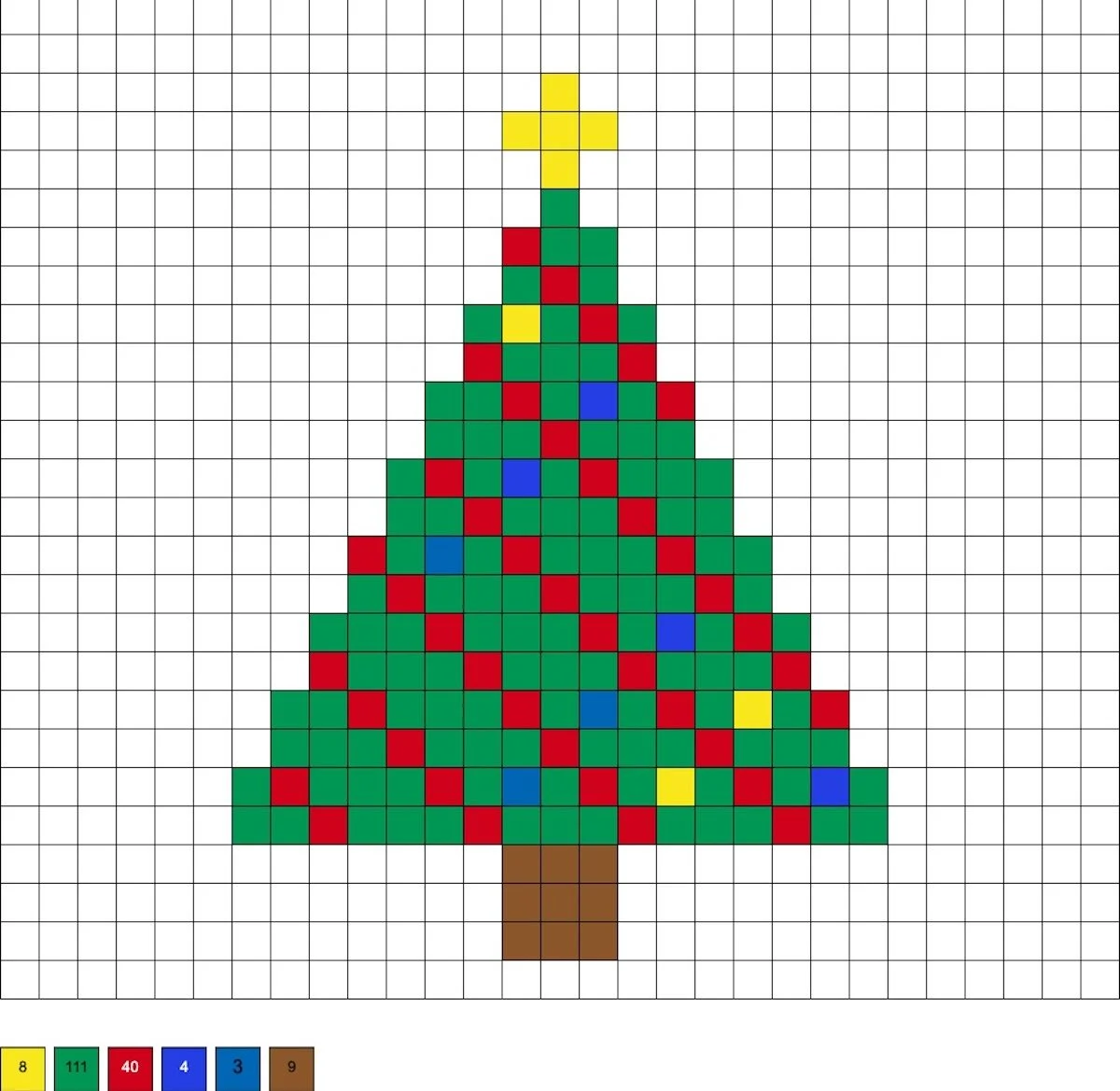 Christmas tree with a star on top fuse beads