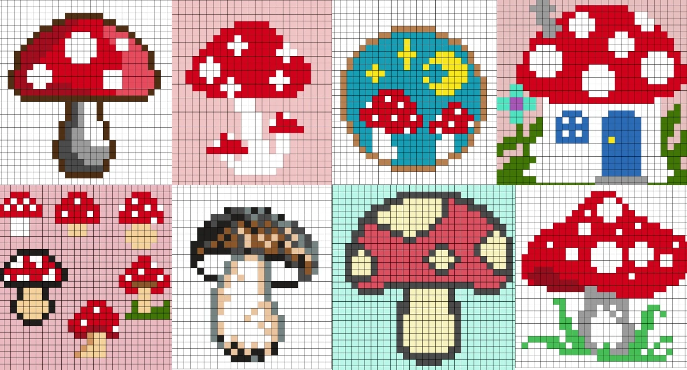 Mushroom hama beads