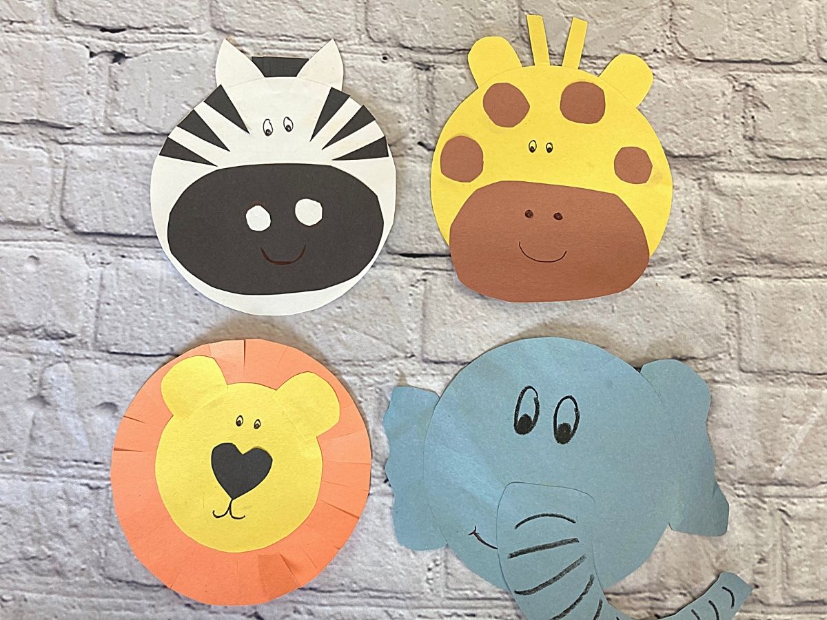 zoo animals paper craft for kids