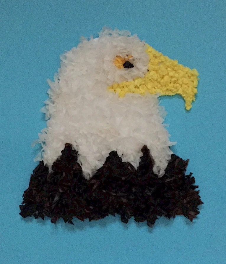 bald eagle tissue paper craft