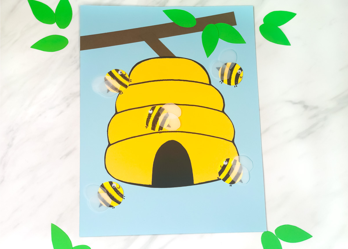 beehive craft with bees