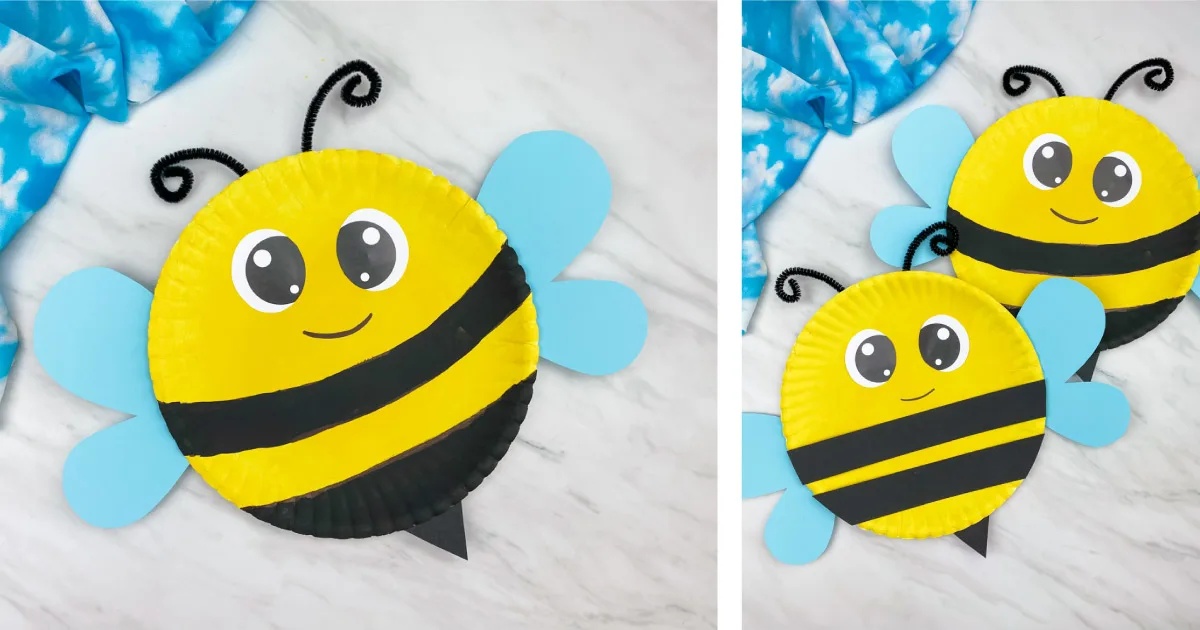 paper plate bumble bee craft