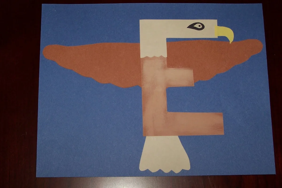 E is for eagle craft