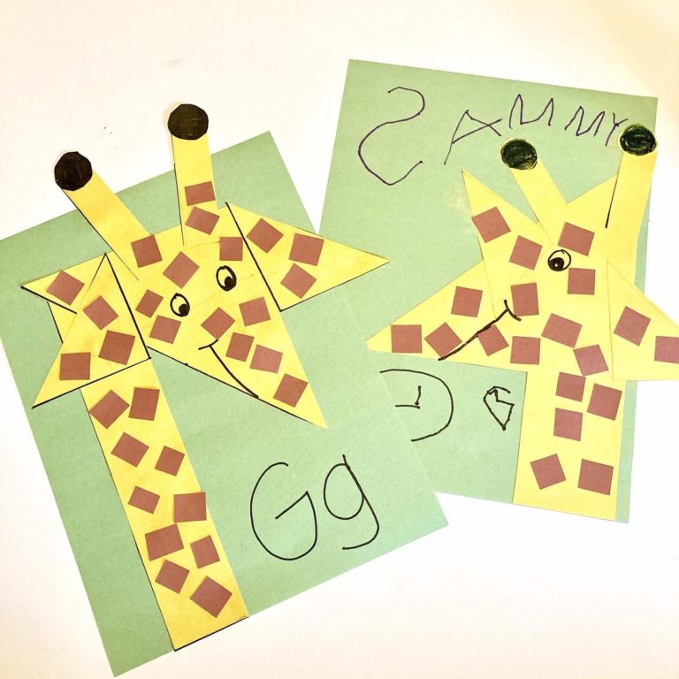 giraffe shapes craft