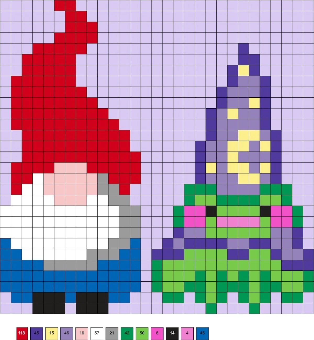 gnome and frog perler patterns