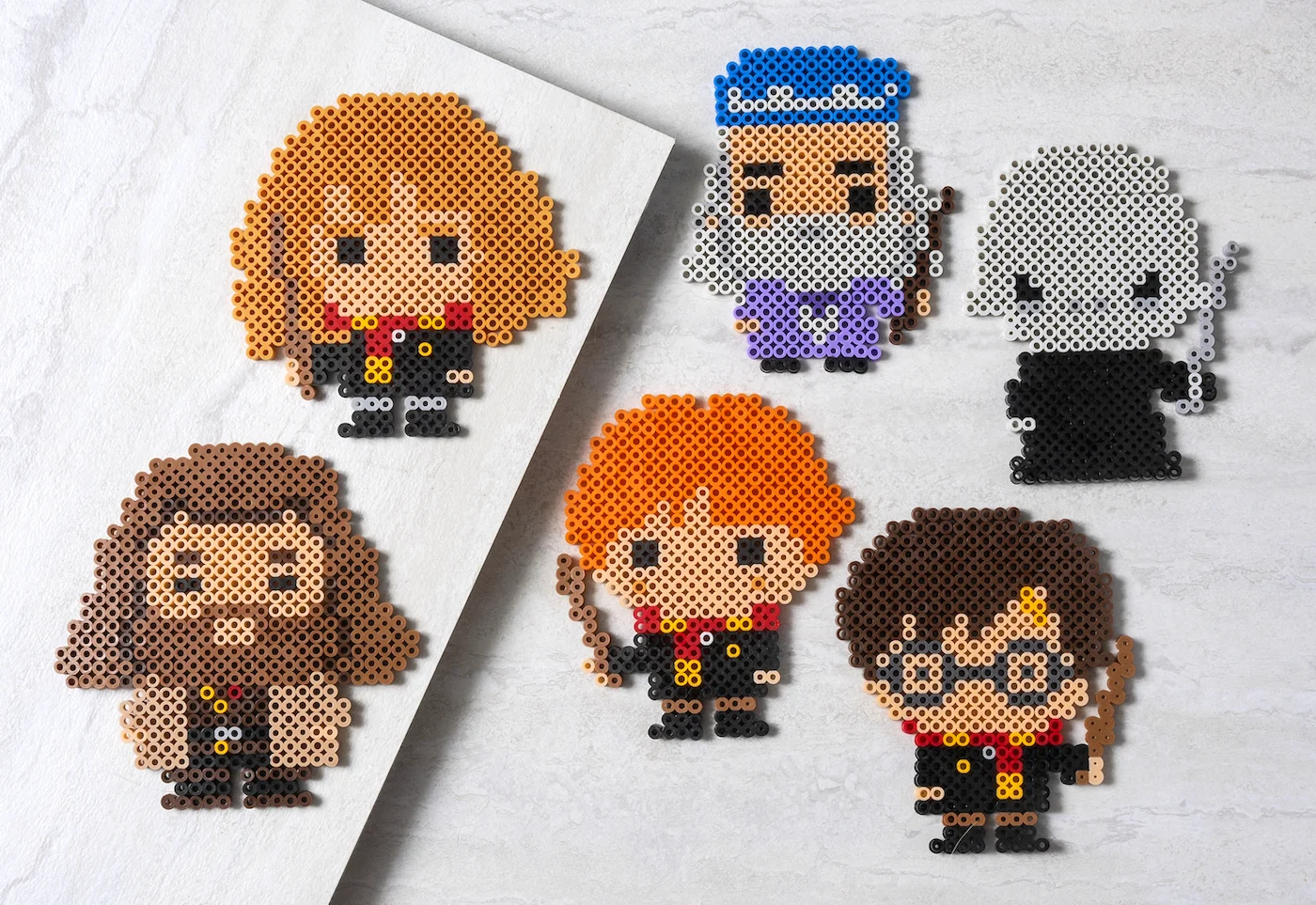 Some Perler beads my mom made : r/harrypotter