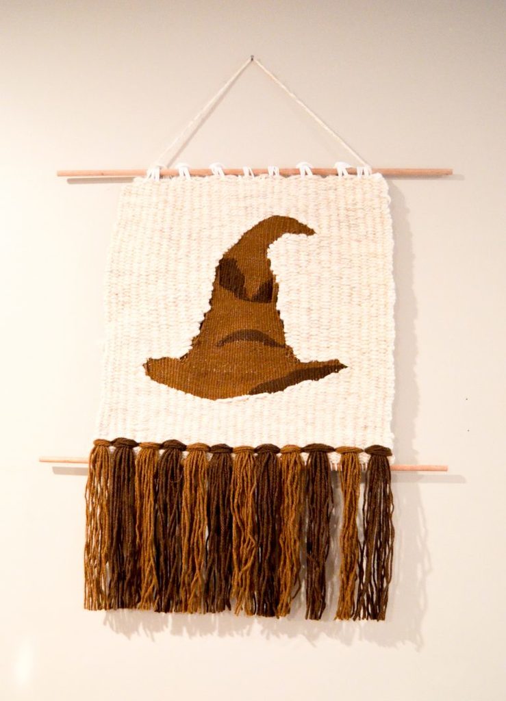 harry potter wall art sorting hat weaving