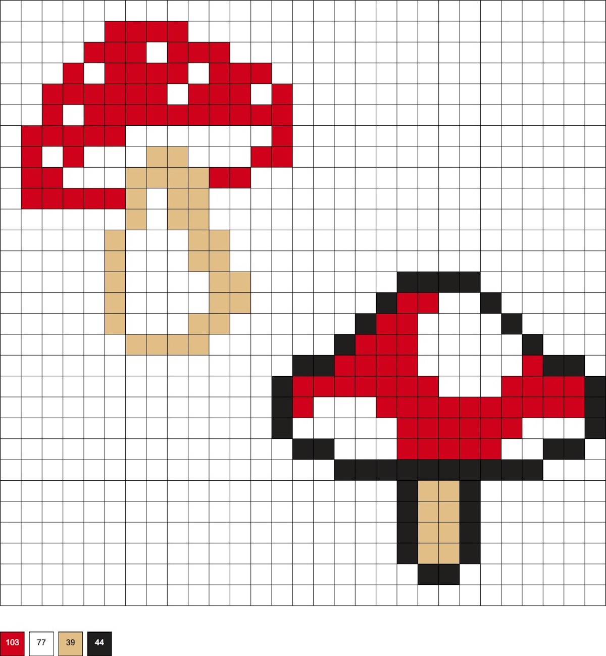 mushroom perler beads