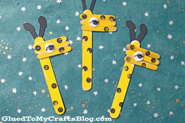 popsicle stick giraffe kid craft