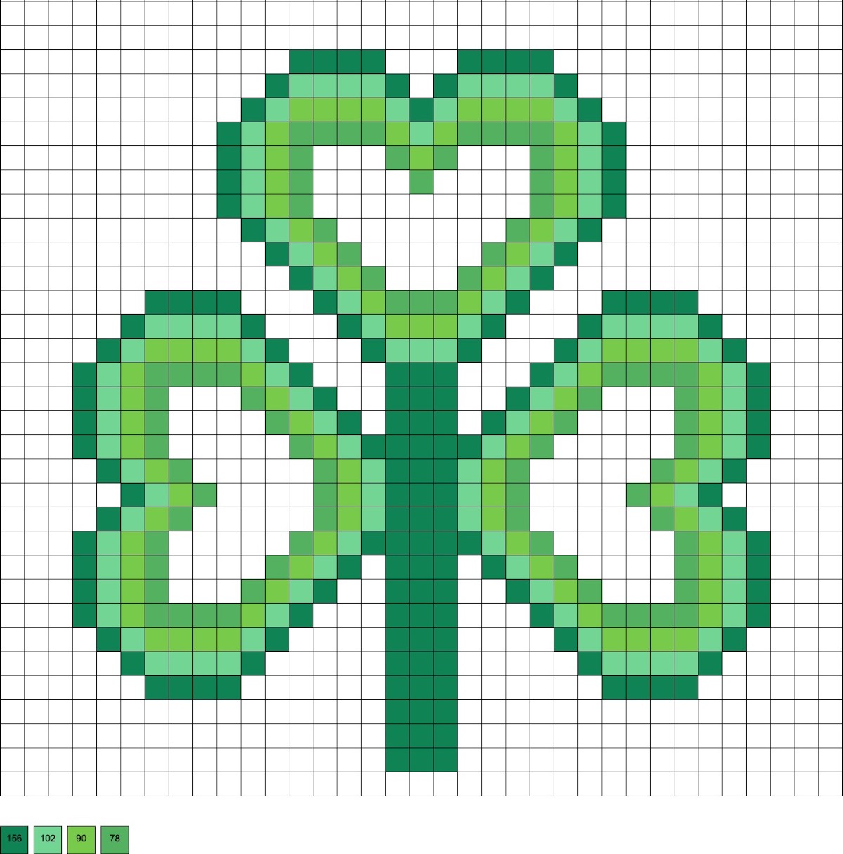 three leafed clover perler beads