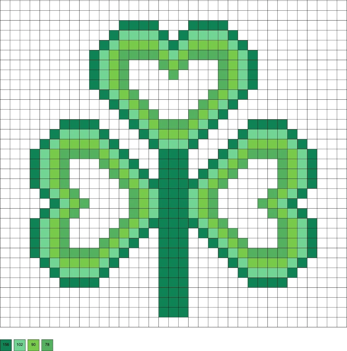 three leafed clover perler beads
