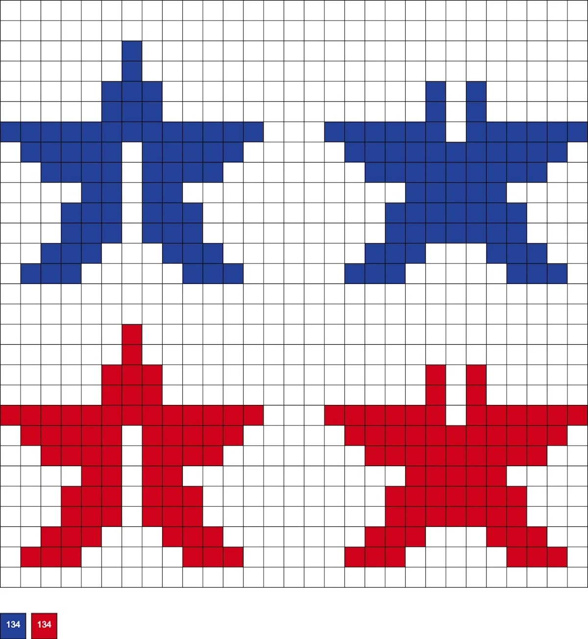 3D star perler beads