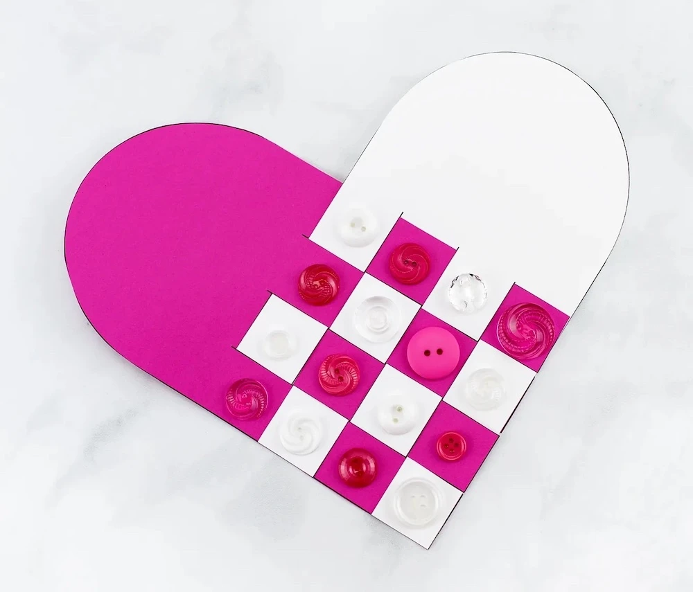 DIY woven heart from paper