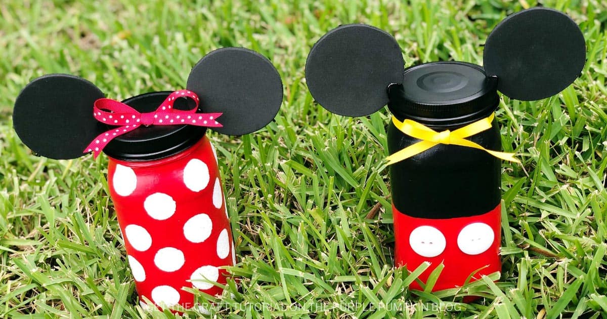 Minnie & Mickey Mouse Mason Jars