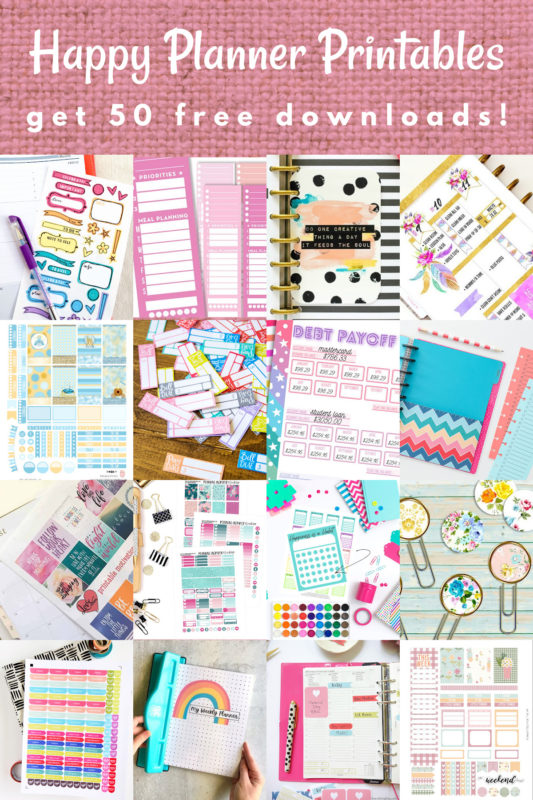 Happy Planner Free Printables for All Year - DIY Candy