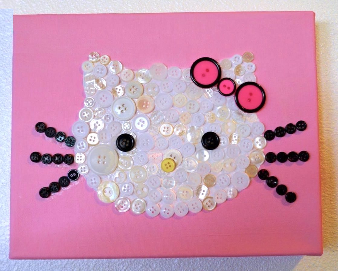 Hello Kitty Button Art