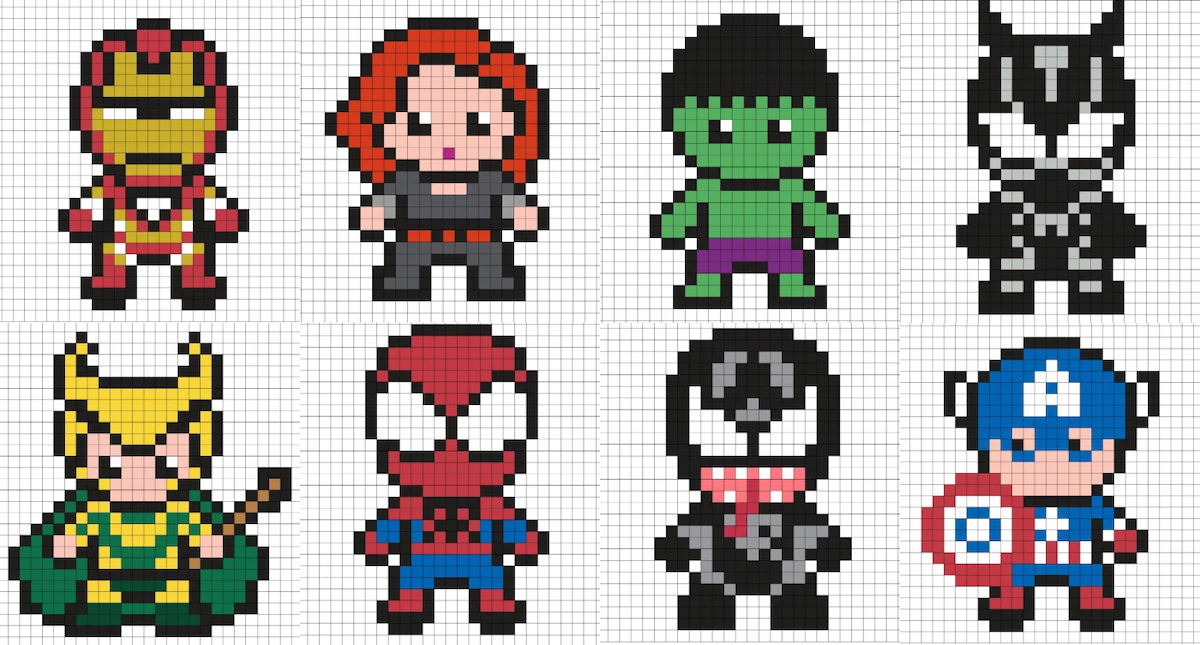 NEW MARVEL SPIDEY and his amazing friends PIXEL ART Fuse melty