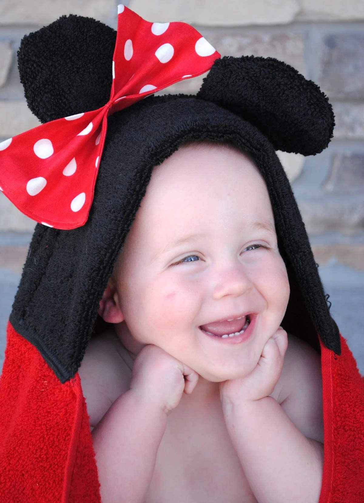 Mickey and Minnie Hooded Towel