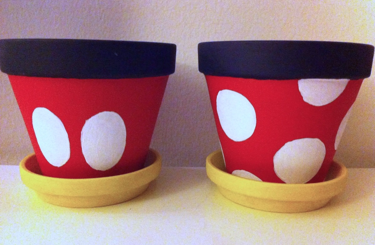 Mickey and Minnie Planters