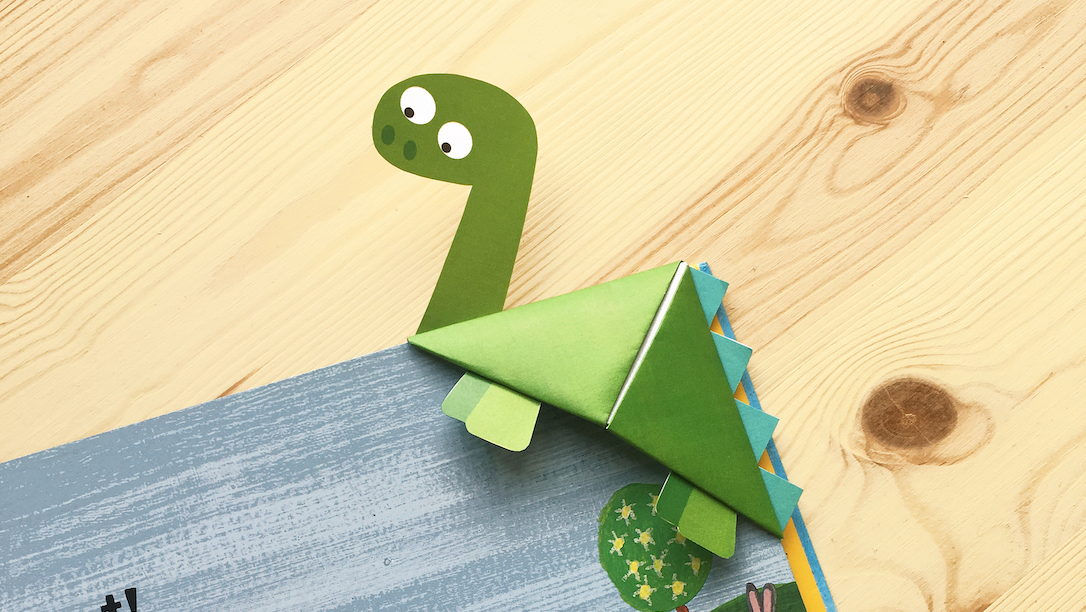 dinosaur corner bookmark for kids