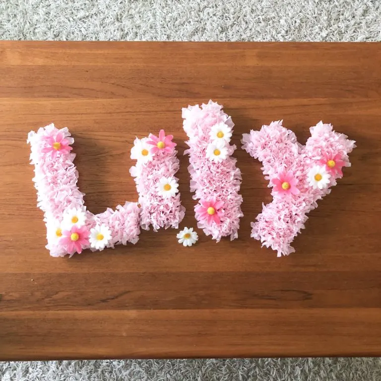 easy tissue paper wall letters