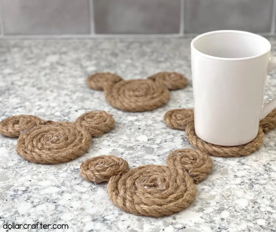 DIY Rope Coasters For Mickey Mouse Lovers