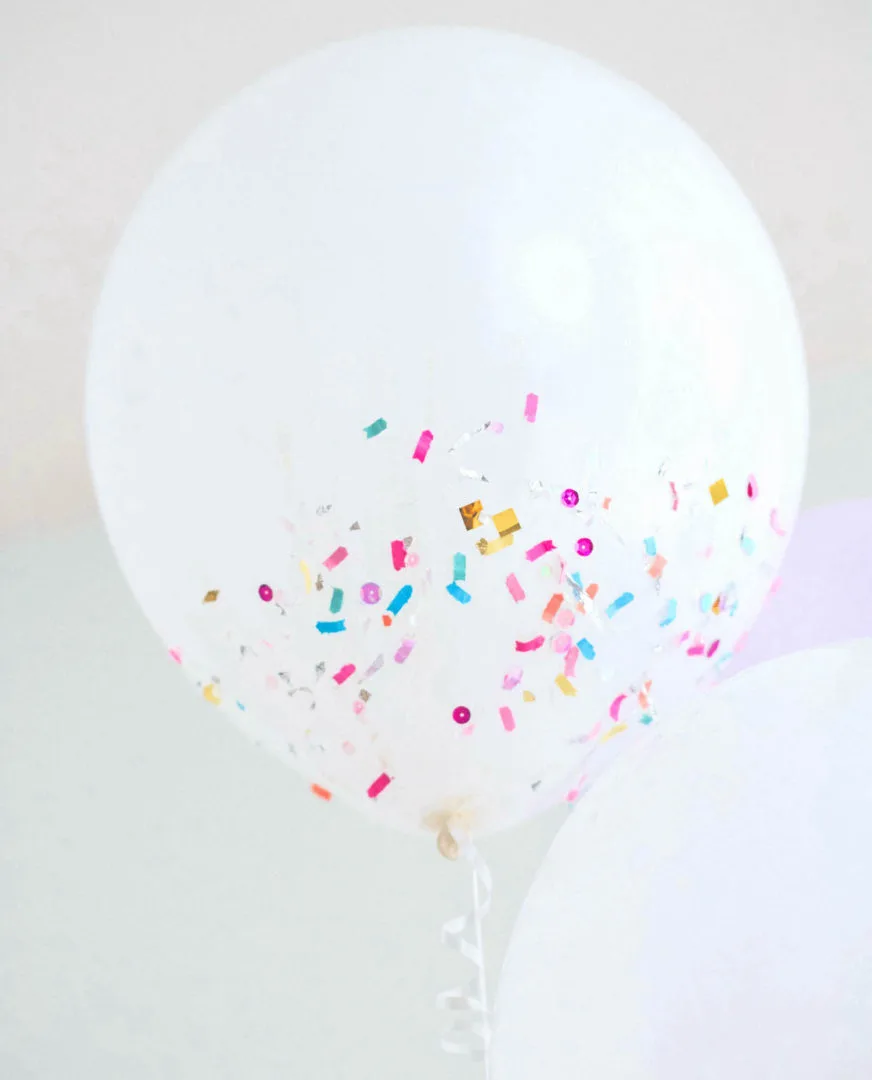 make your own confetti balloons