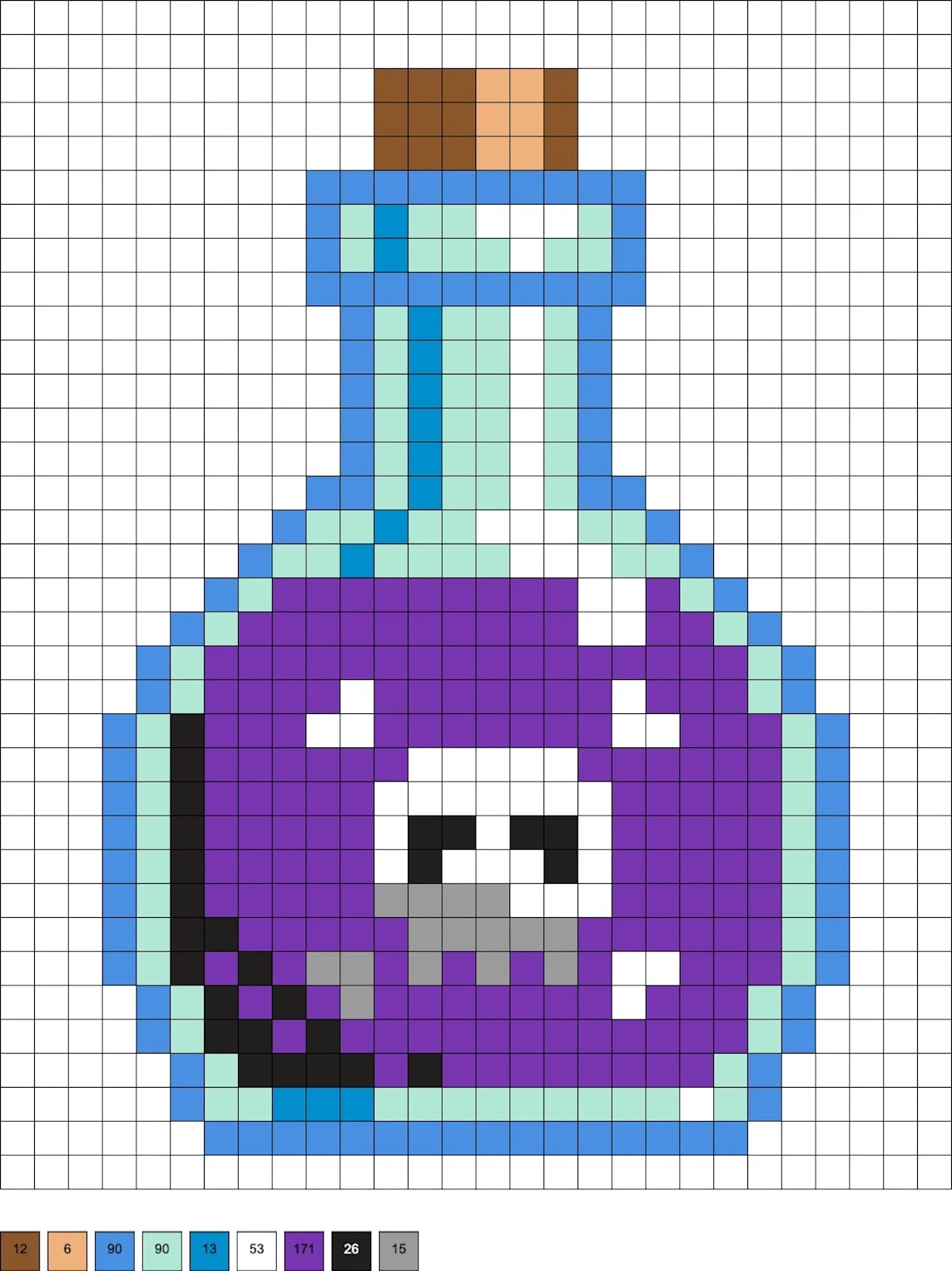 perler bead potion bottle