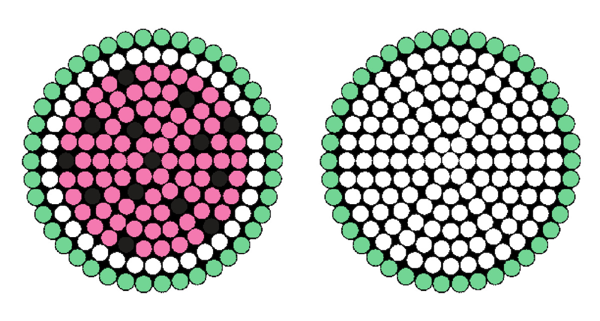 perler bead watermelon bowl pattern