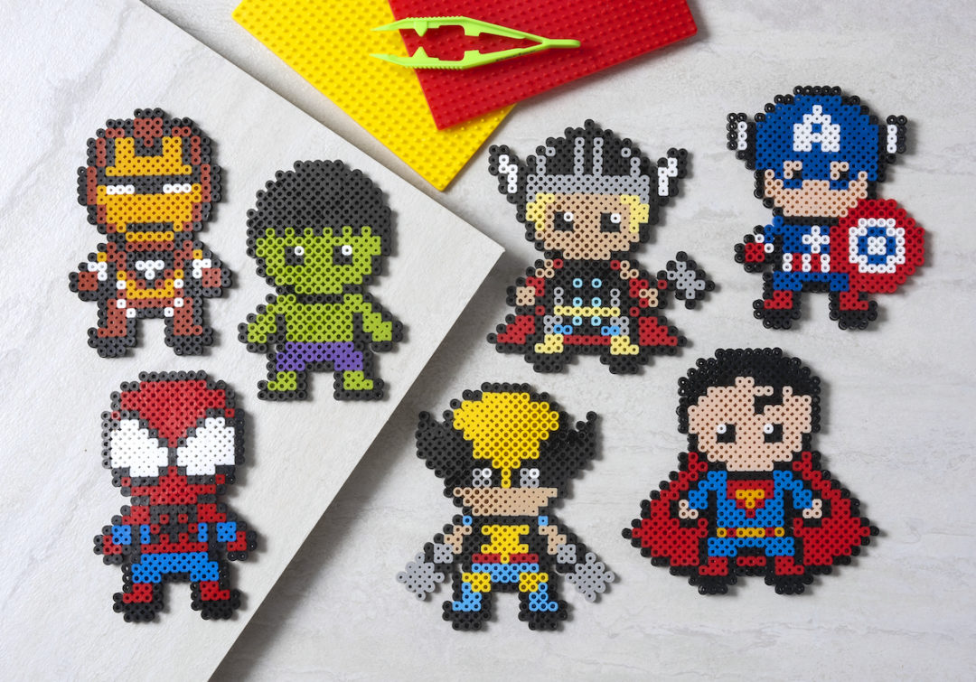 Superhero Perler Beads (Marvel & DC Patterns!) - DIY Candy