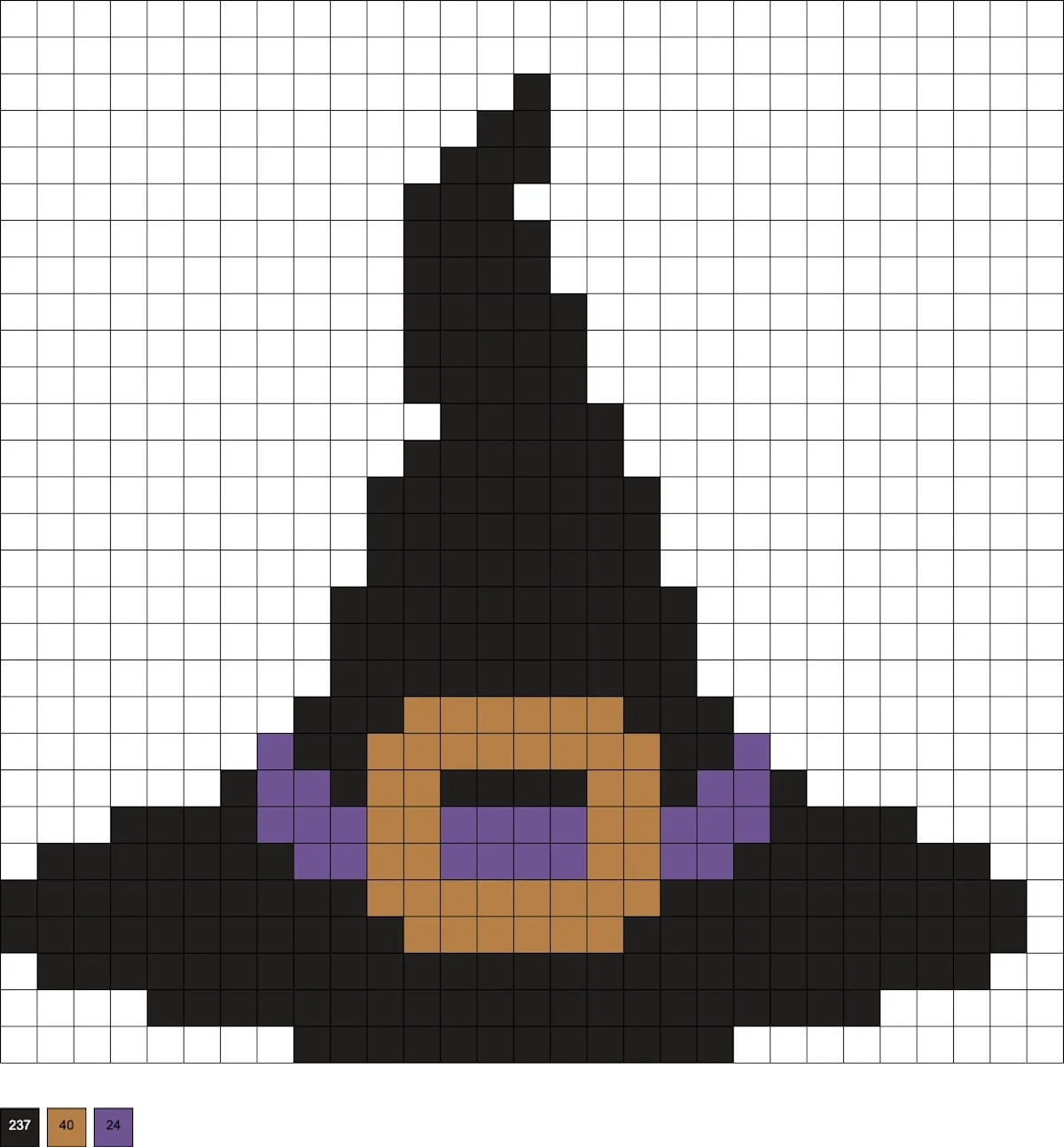 witch hat perler beads