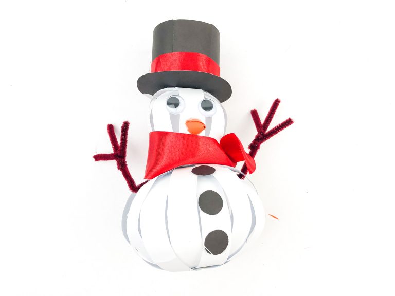 3d paper snowman craft