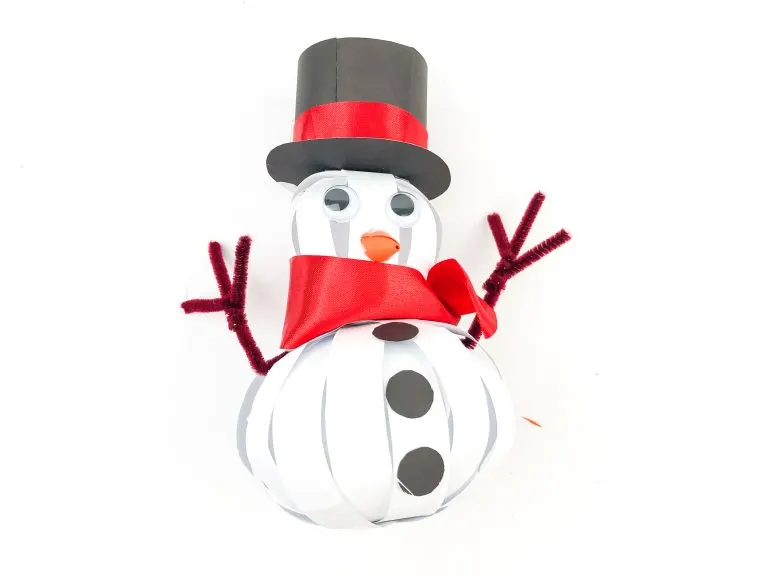 3d paper snowman craft