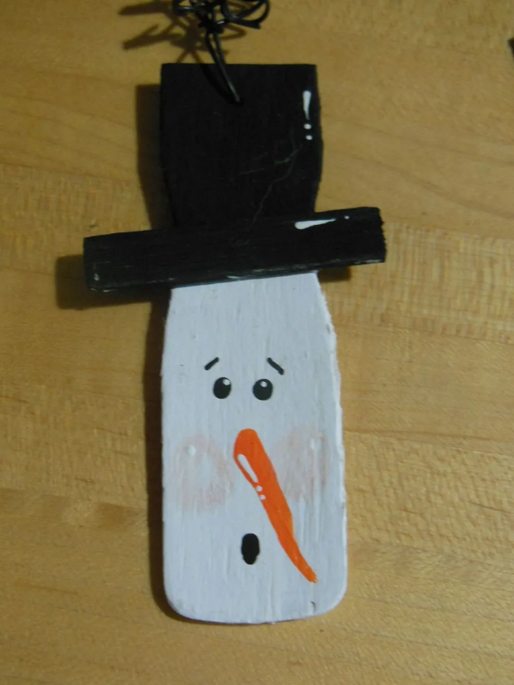 paint stick snowman craft