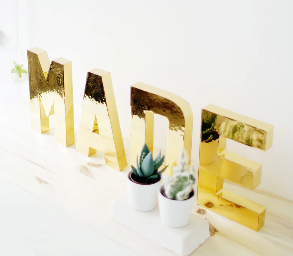 diy gold letters