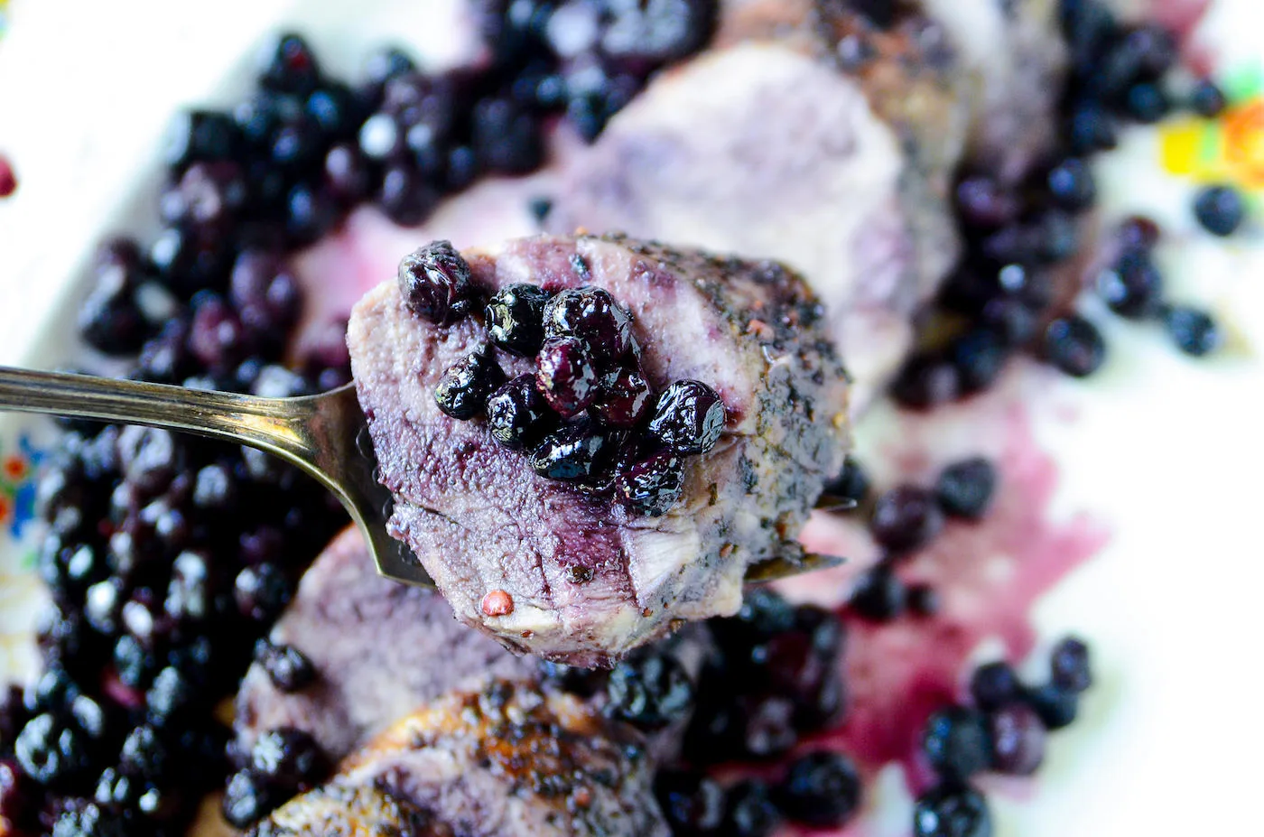 pork and blueberries