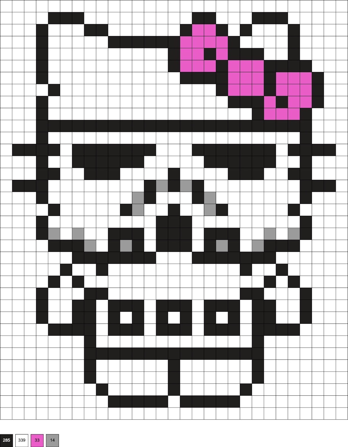 Stormtrooper Hello Kitty perler beads