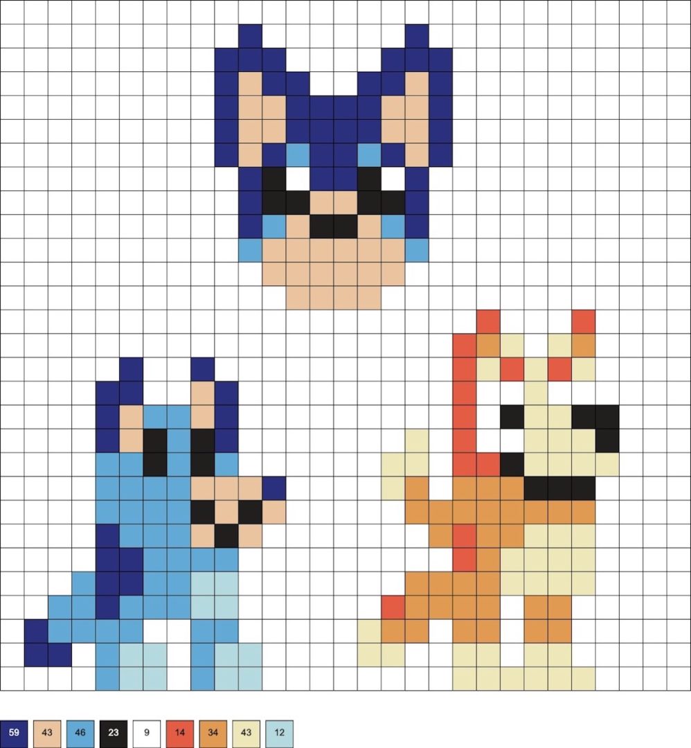 Bluey Perler Beads (10 Free Patterns) - DIY Candy