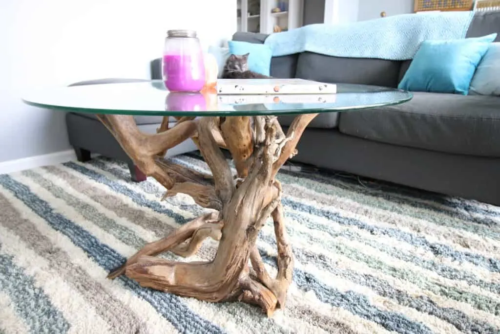 diy driftwood coffee table tutorial