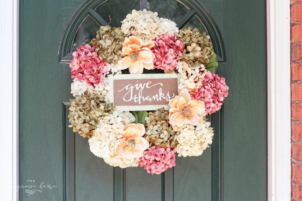 diy fall hydrangea wreath tutorial