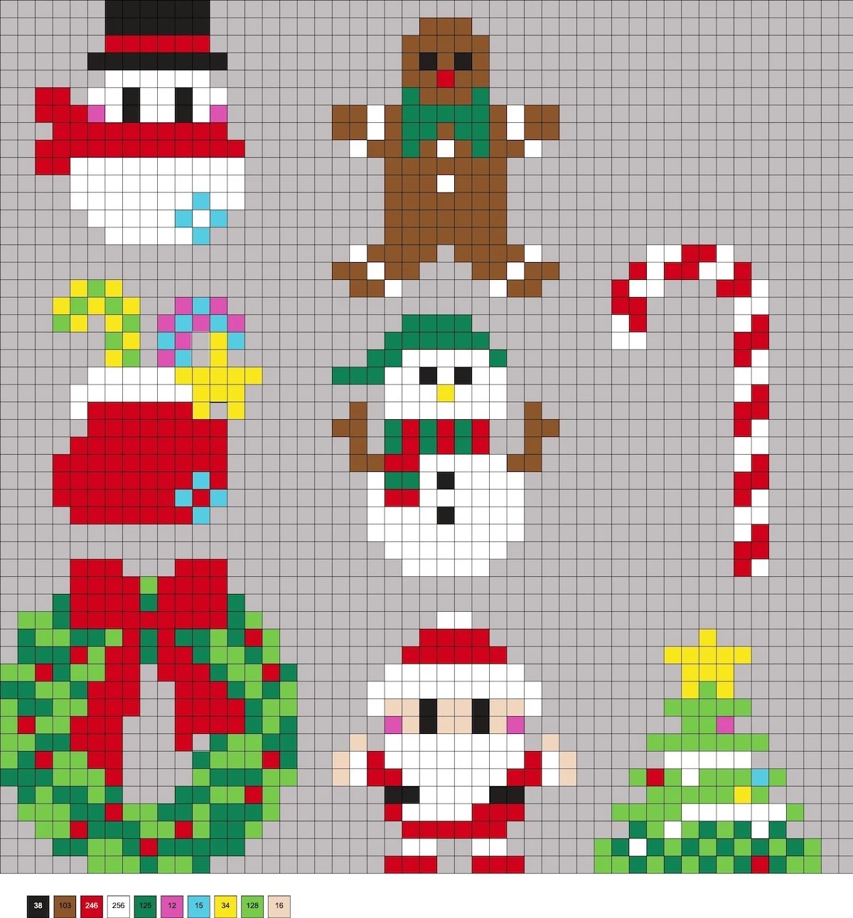 Printable Christmas Perler Bead Patterns - Frugal Fun For Boys and