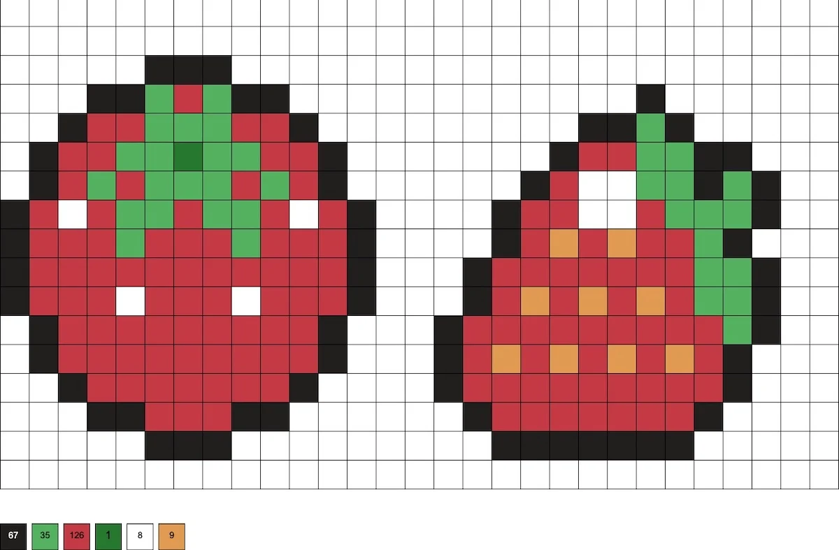fuse bead strawberry and tomato
