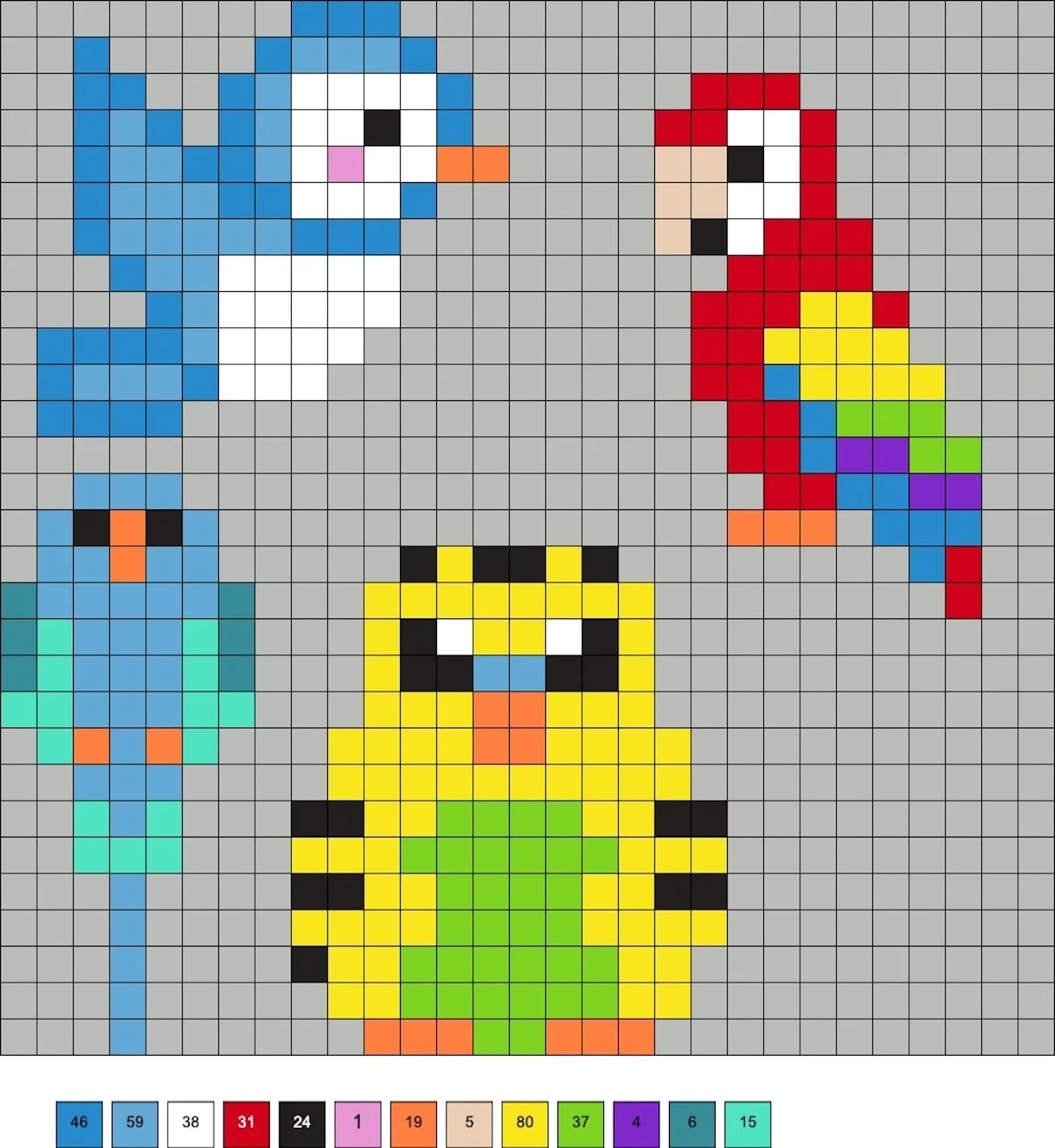 hama beads bird