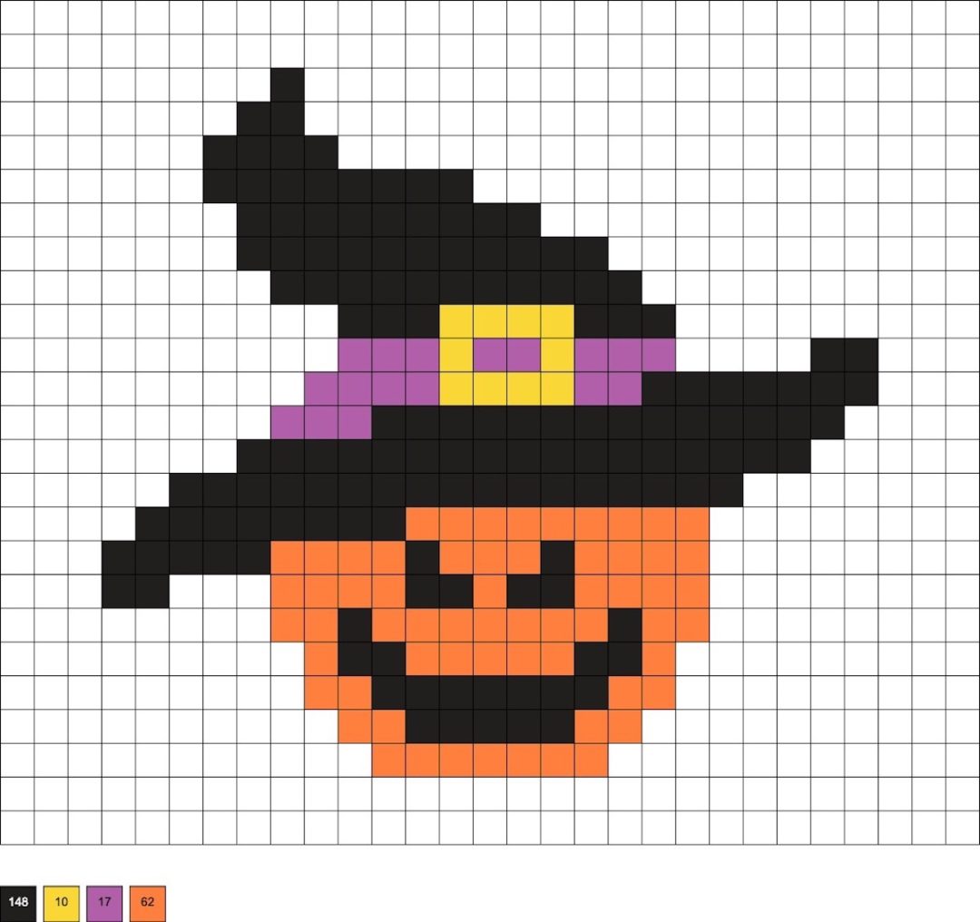 Pumpkin Perler Beads (30+ Free Patterns) - DIY Candy