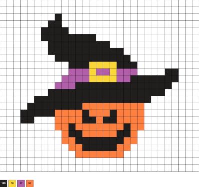 Pumpkin Perler Beads (30+ Free Patterns) - DIY Candy