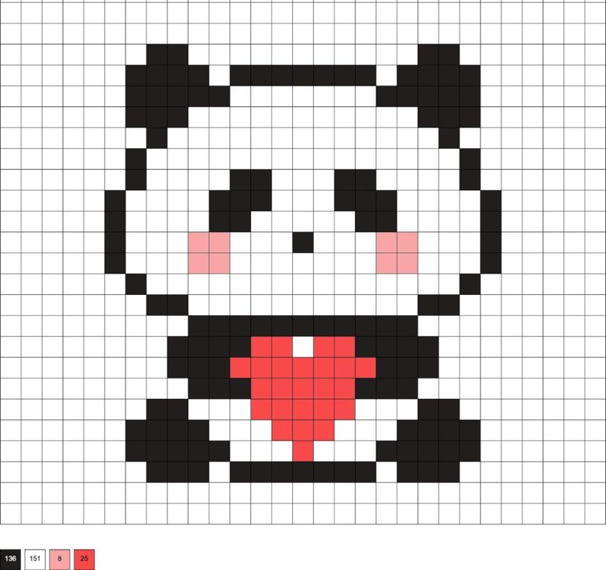 Panda Perler Beads (20+ Free Patterns) - DIY Candy