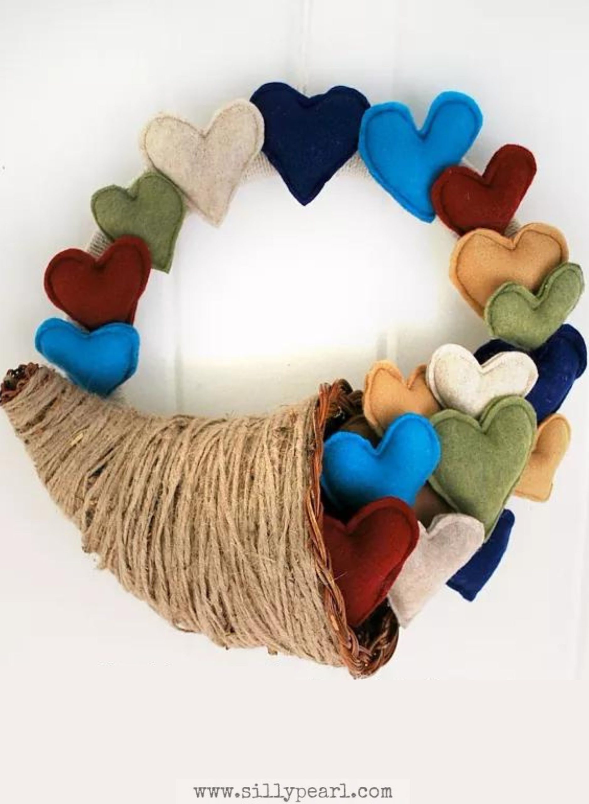 how to make a thanksgiving cornucopia heart wreath