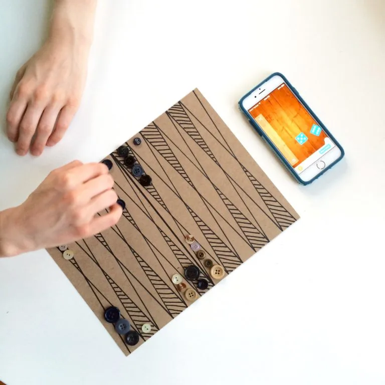 diy travel backgammon and checkers