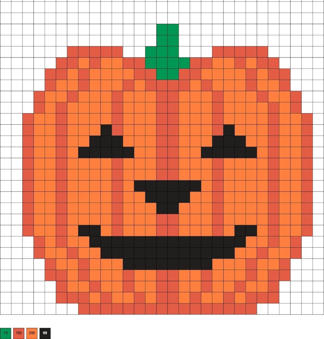 Pumpkin Perler Beads (30+ Free Patterns) - DIY Candy