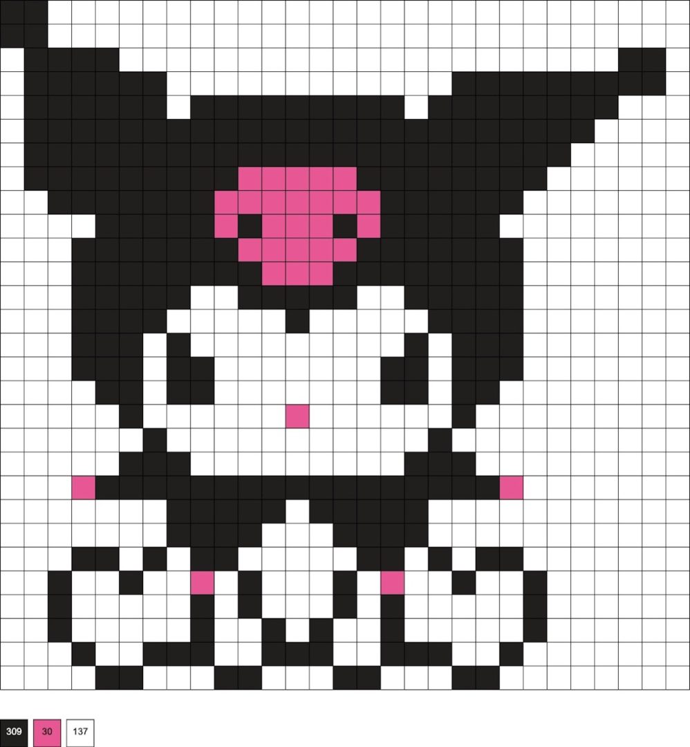 Kuromi Perler Beads (20+ Free Patterns) - DIY Candy